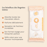 Lingettes toilette Intime Amber Flower x120 - lot de 4