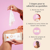 Lingettes toilette Intime Amber Flower x120 - lot de 4