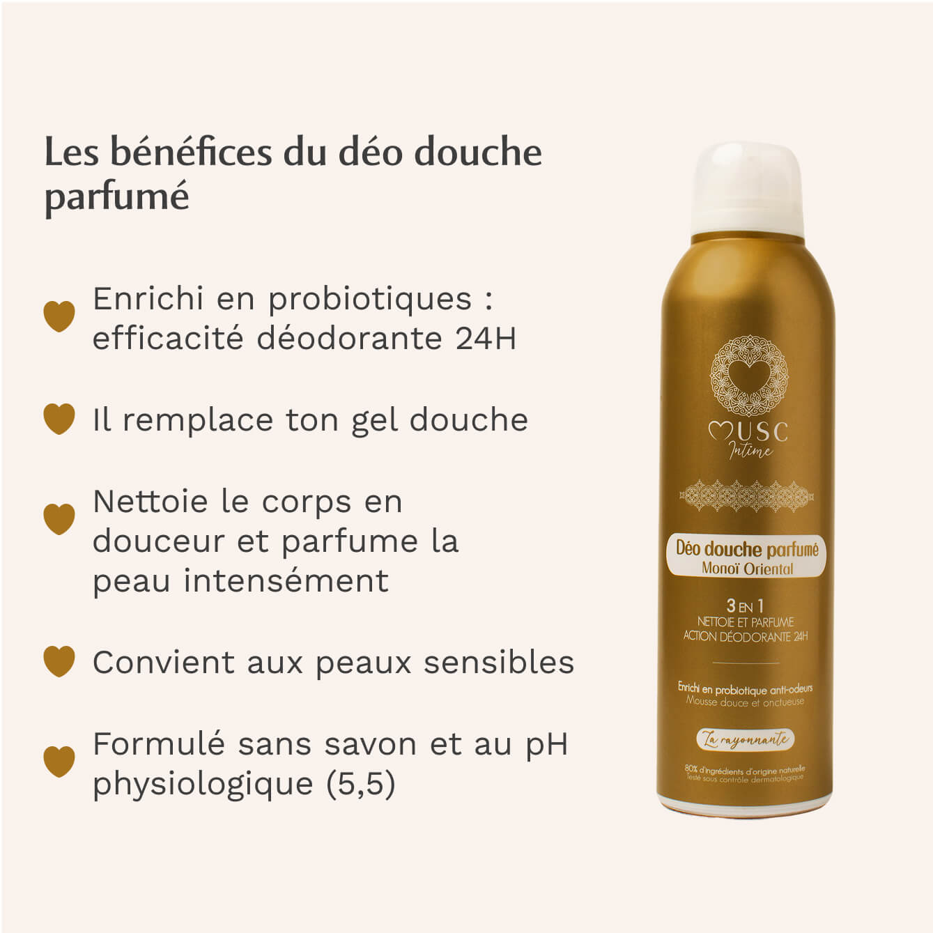 Déo douche parfumé Monoï Oriental - la Rayonnante