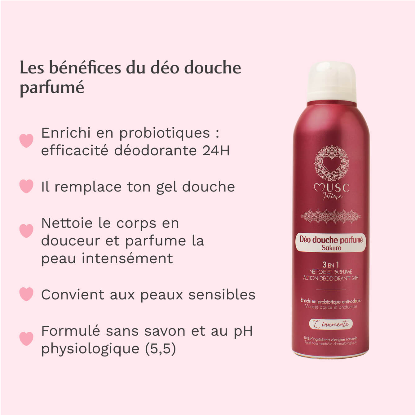 Déo douche parfumé au Sakura - l'Innocente
