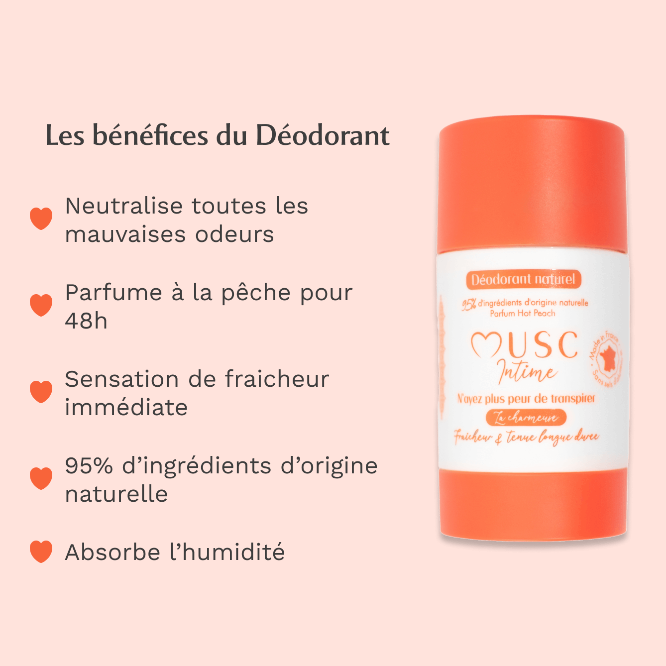 3 déodorants Hot Peach