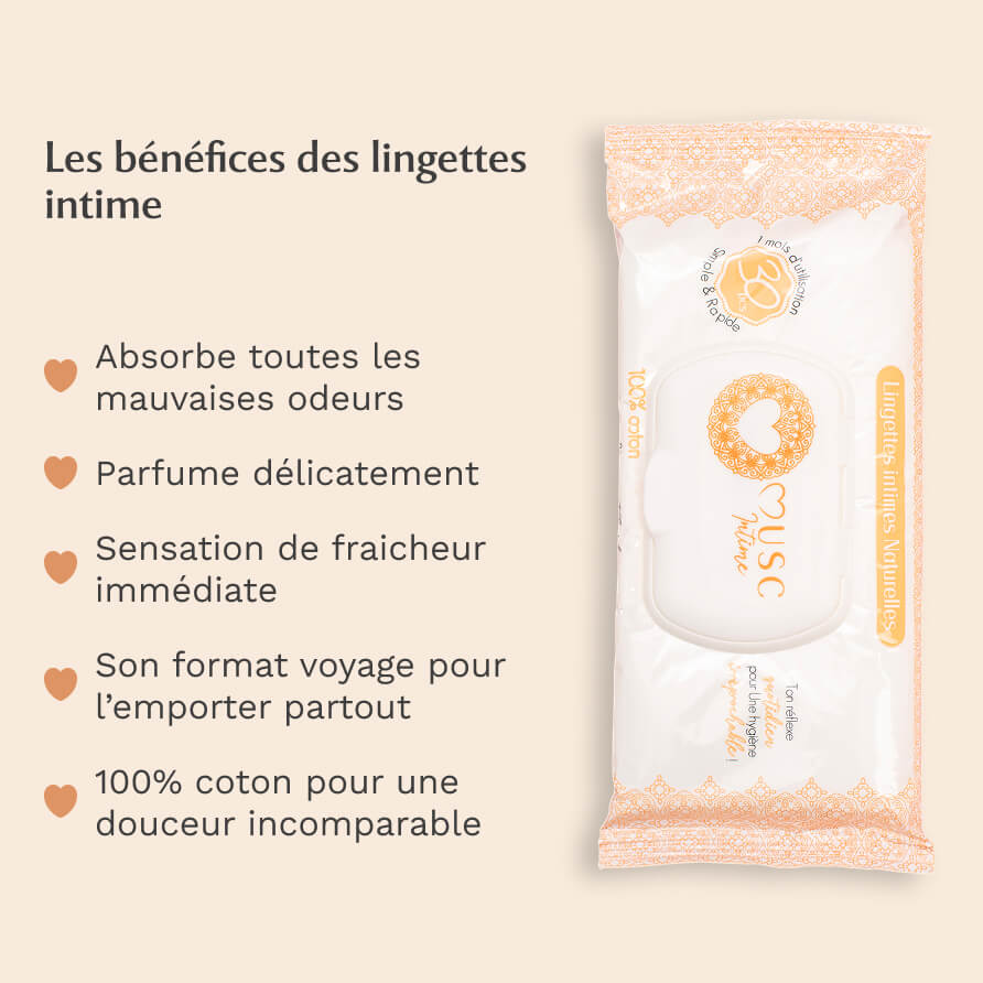 Lingettes toilette Intime Amber Flower x120 - lot de 4