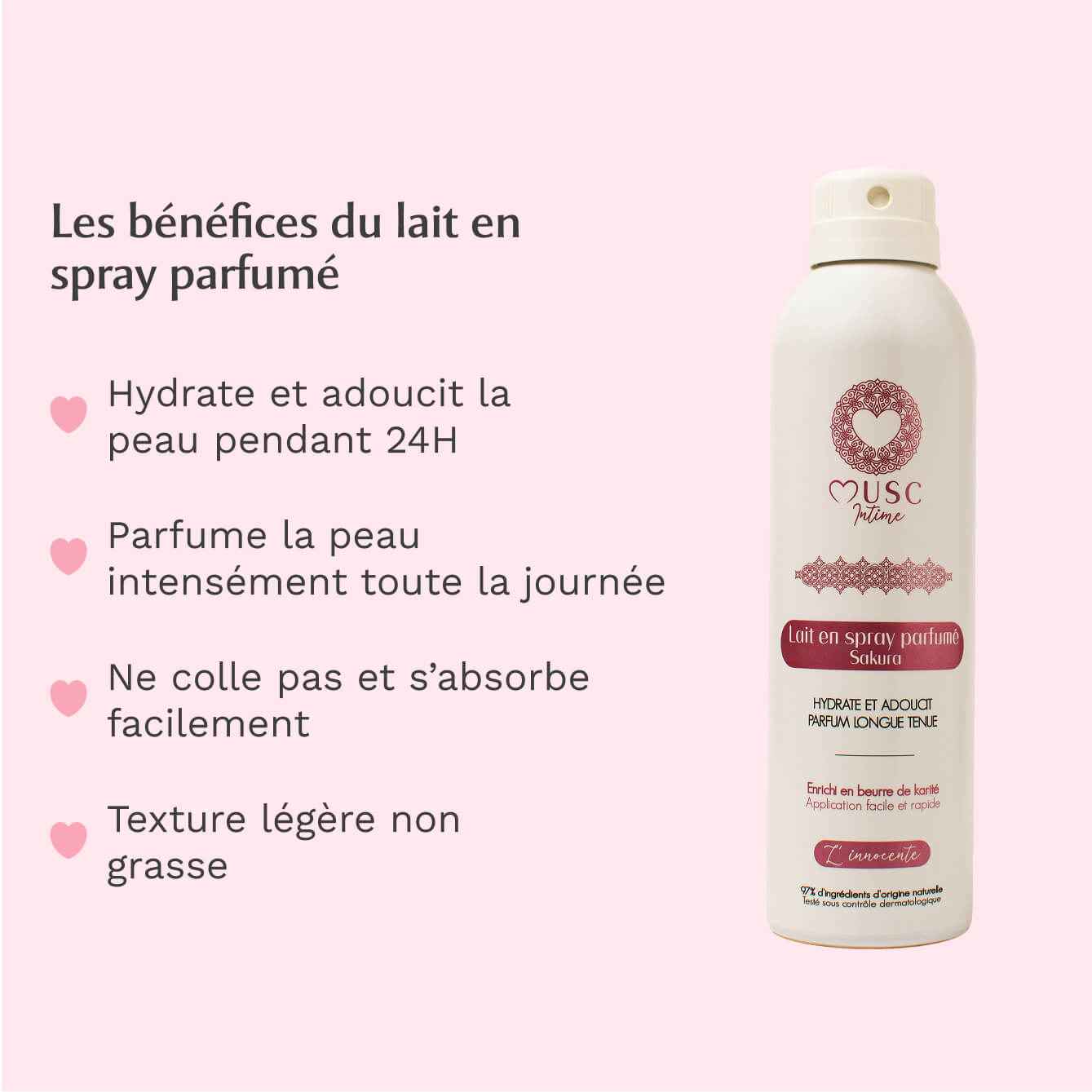 Lait en spray parfumé au Sakura - l'Innocente