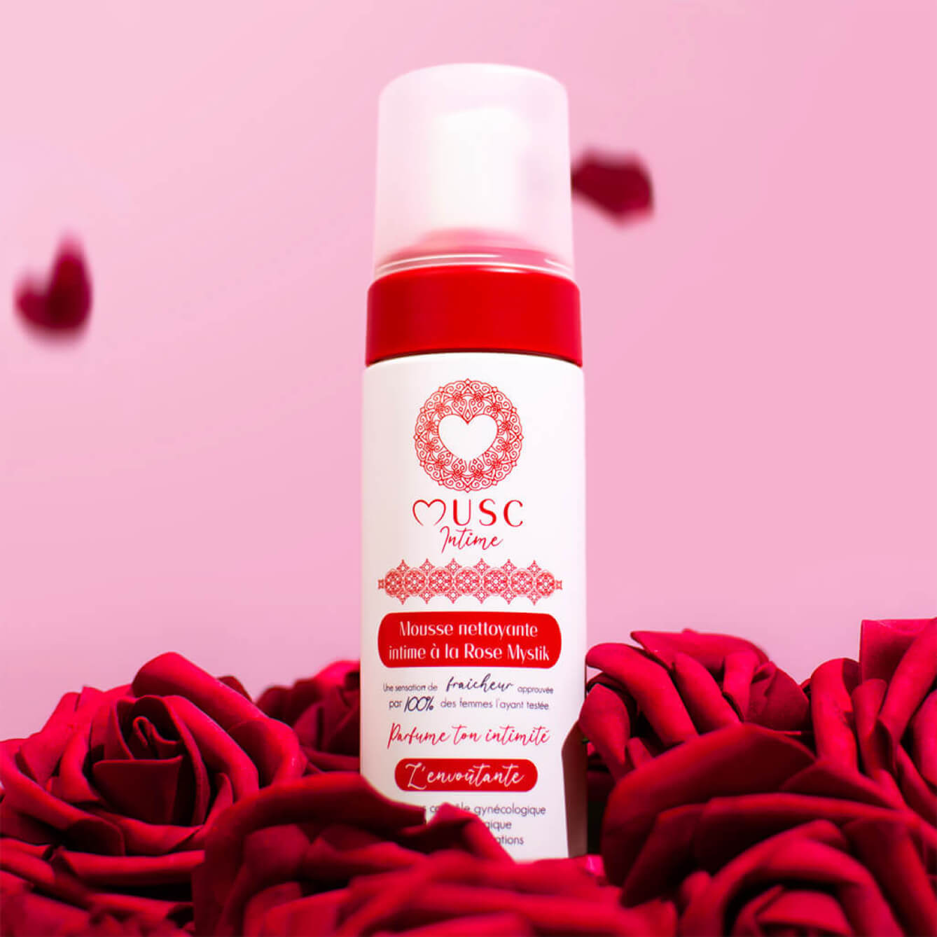 Mousse nettoyante intime à la Rose Mystik