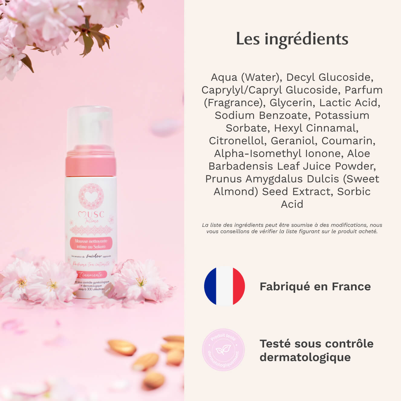 Mousse nettoyante Intime au Sakura - l’Innocente