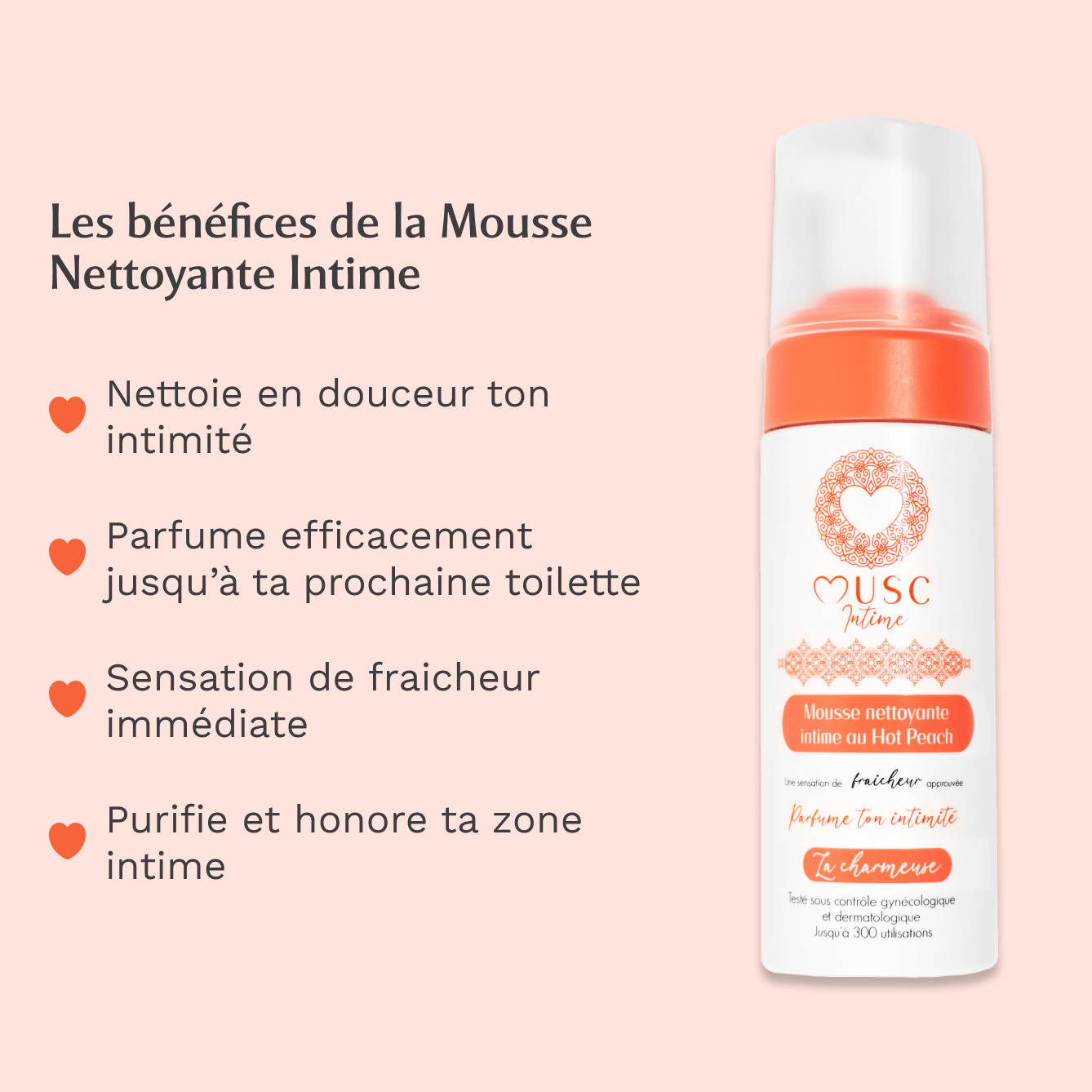 Mousse nettoyante Intime Hot Peach - la Charmeuse